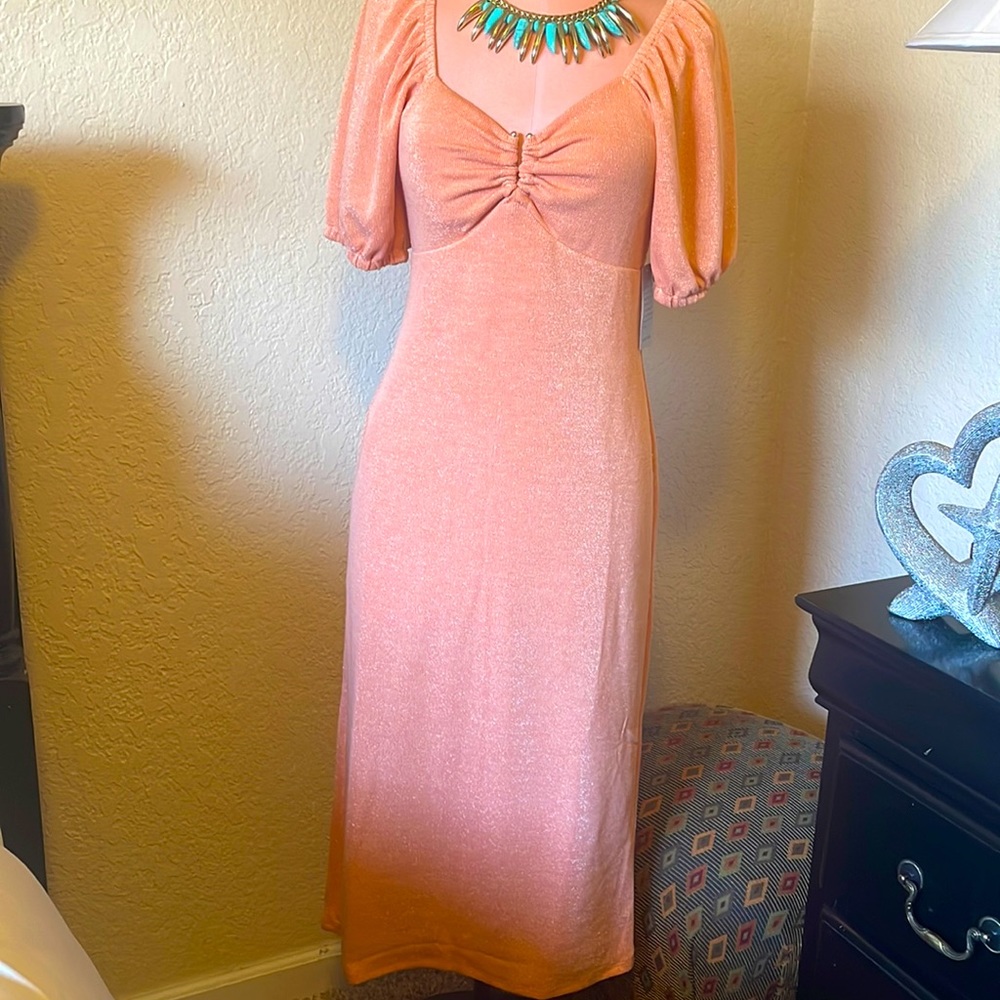 Sparkle knit puffy dress
